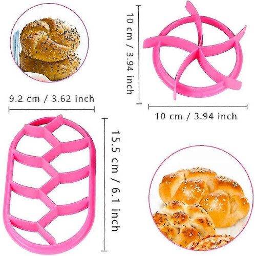 2-Piece Bread Press, Small Loaf, German Style Bread Roll, Plastic Bread Press Mold, Bread Press St 2