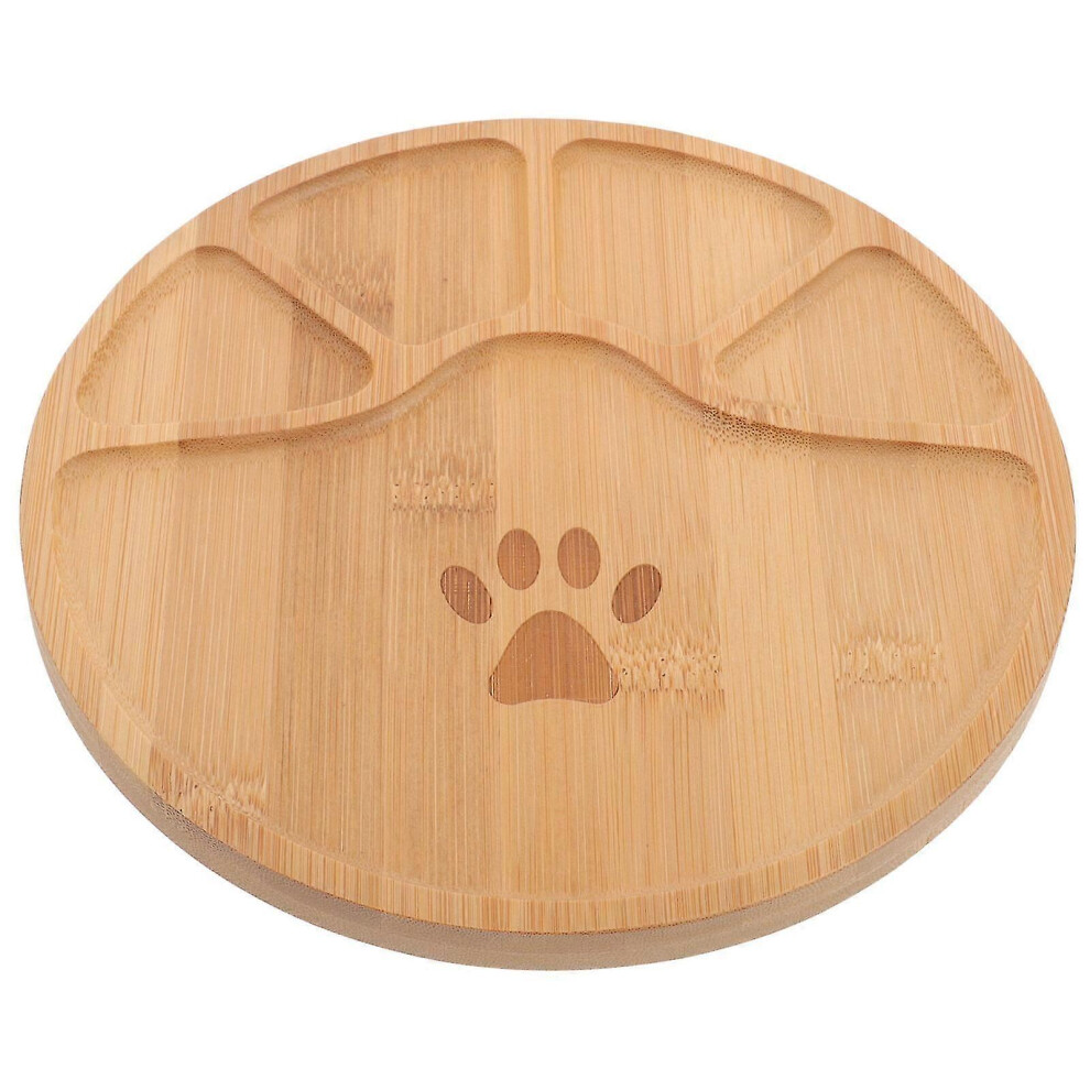 Wooden Snack Tray with Compartments, Multi-Grid Snack Tray, Cookie Plate