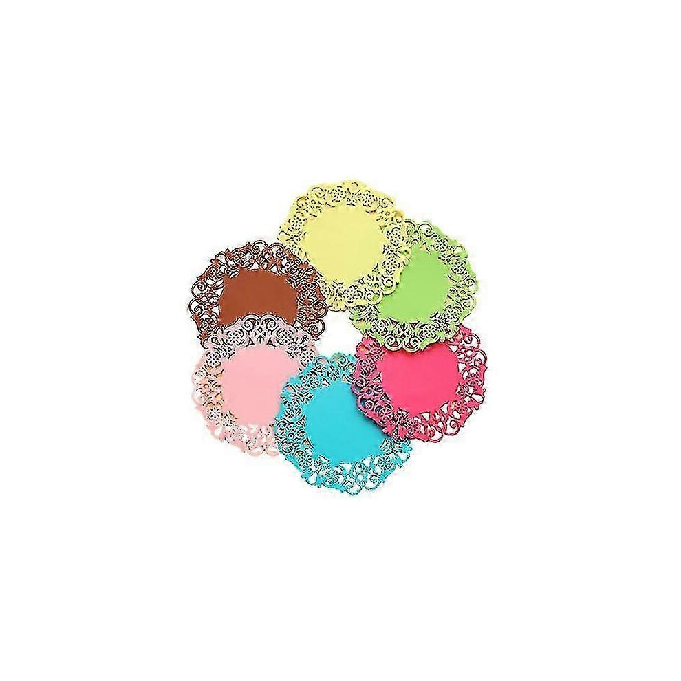 Pcs Silicone Placemats with Flower Lace Pattern, Insulated Coasters for Tea Cup/YY