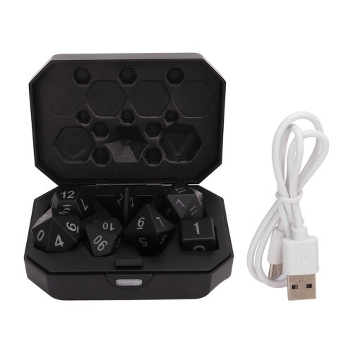 7Pcs Rechargeable LED Light Dice Set - Waterproof & Color Changing 1