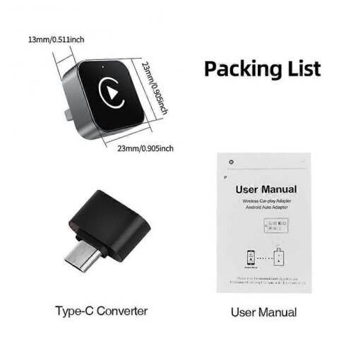 Wireless Carplays Adapter for iPhone/Androids Plug Play Setup in Seconds for Automotive 2