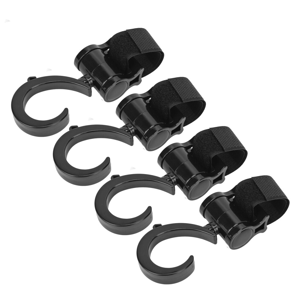 4pcs Flexible ABS Baby Stroller Hooks for Bags, Toy Hanging