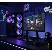 Gaming PC Bundle Core i7 22" M GTX1650 16GB RAM 128GB SSD+1TB HDD + Speakers