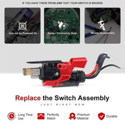 Trigger Switch Assembly for V15 SV22, V11 SV15 SV28 Click-in Version Vacuum Cleaner Power Button Re 1