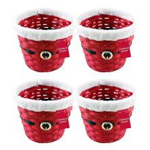 4 Round Christmas Hamper Basket Gift Hamper 19cm
