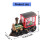 Elegant Santa Snowman Riding A Train Figurine-elder Painted 4