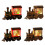 Elegant Santa Snowman Riding A Train Figurine-elder Painted 2