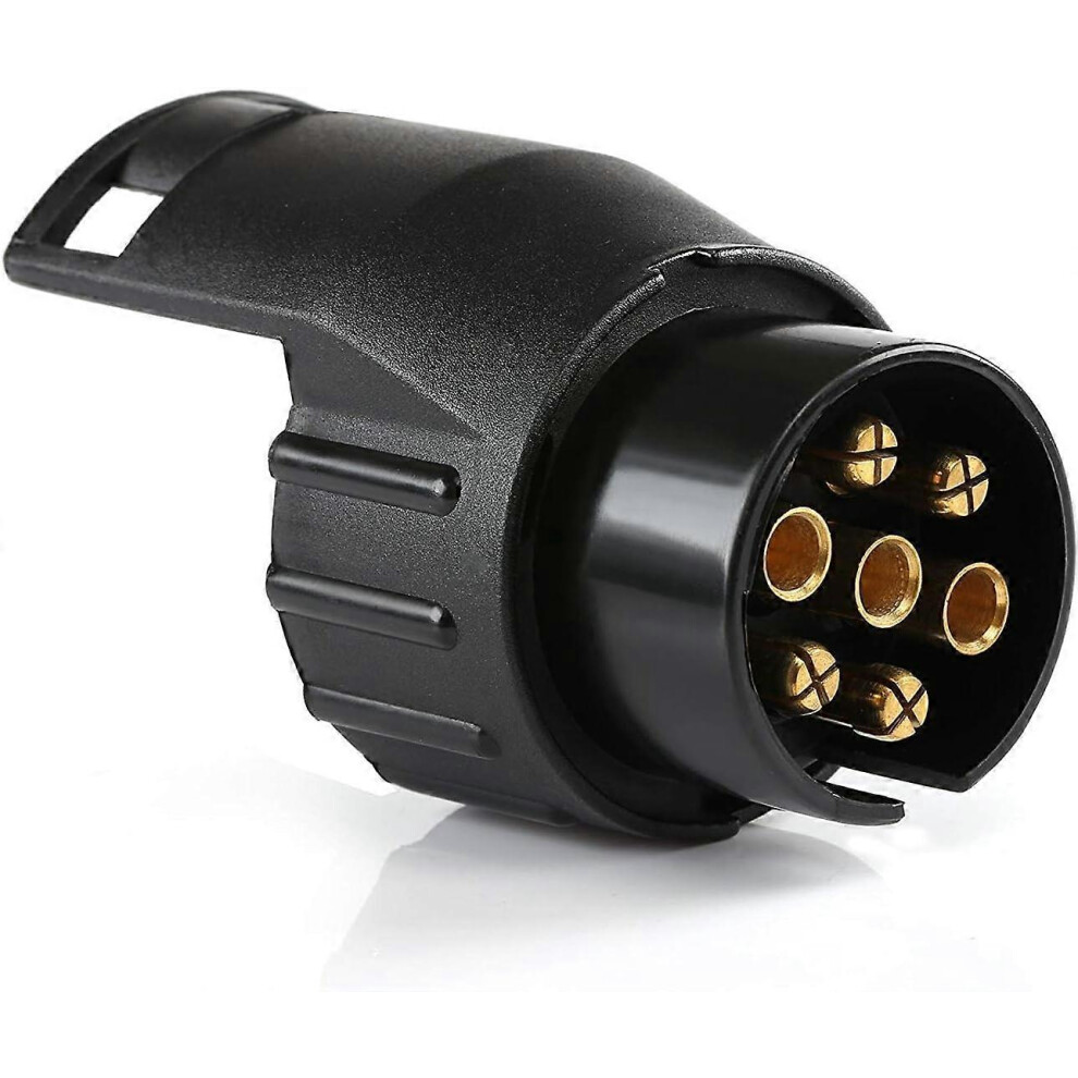 Kikidex (As Show, One Size) Trailer Socket Adapter, Universal Accessories, Waterproof 7 Pin To 13 Pin Towing Adapter Compatible With Car And Truck