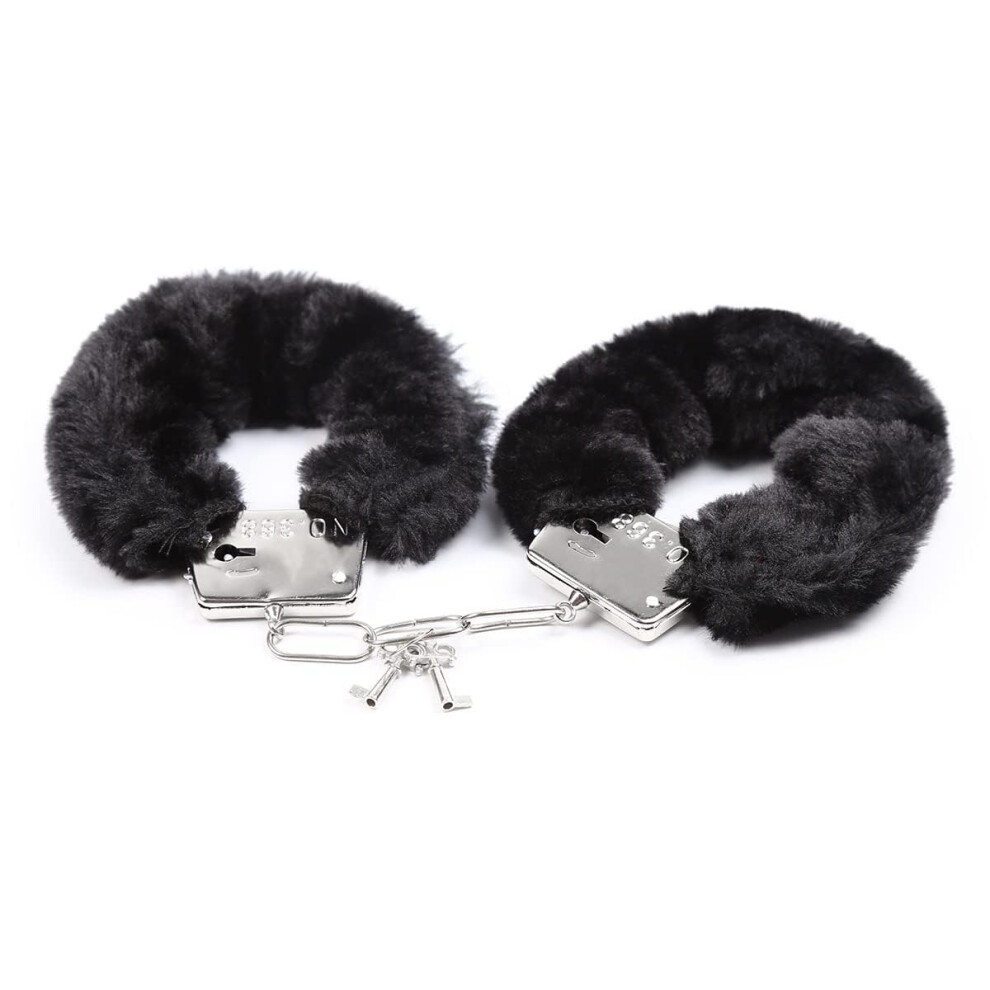 Hand Cuffs Fuzzy Plush Hand Cuffs Set For Couples Soft Thickening Fluffy Handcuffs