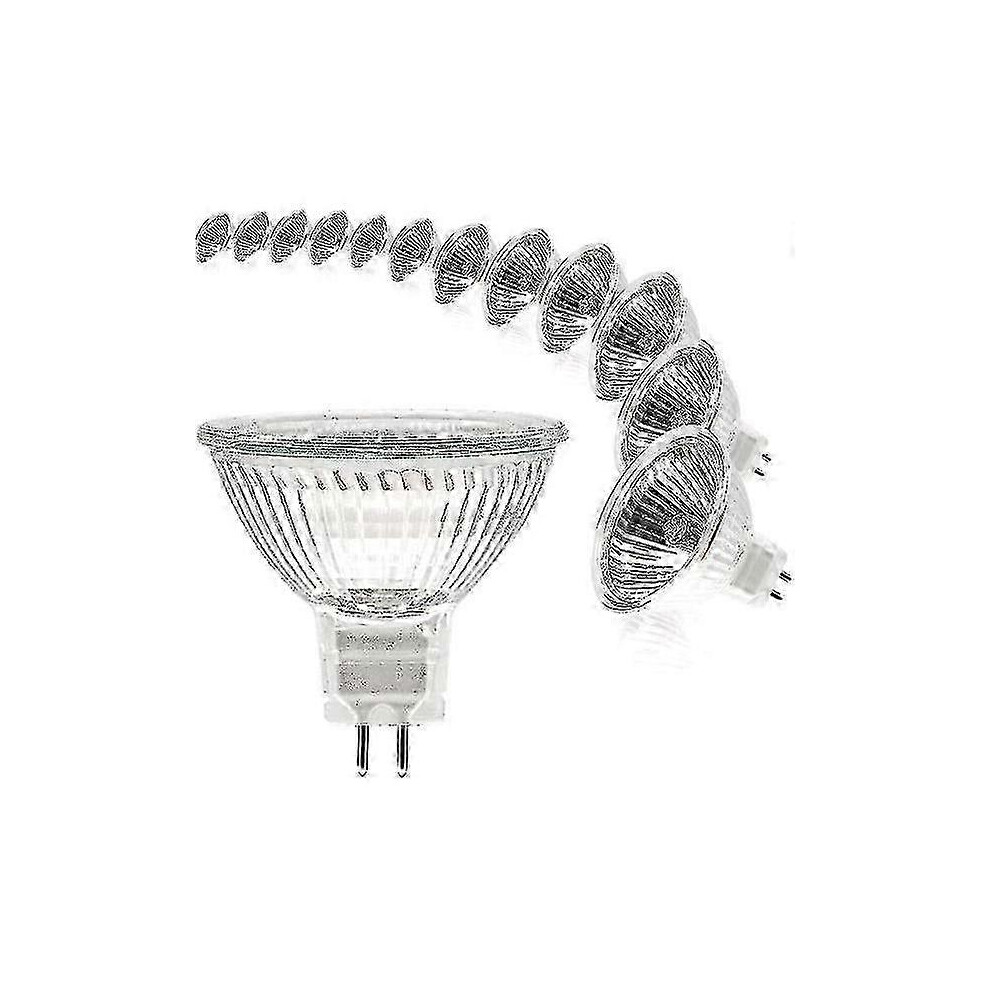 Kikidex (As Show, One Size) Mr16 Spot Light Bulb 12V 20W Bulb Gu5.3 Bulb Dimmable 2 Pin Halogen Bulbs Warm 2700K Pack Of 12 (Mr16-20W-12P) [Xh] White