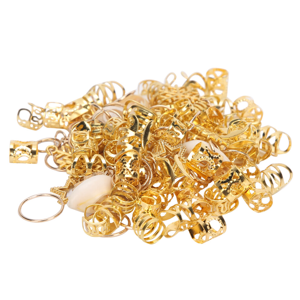 110pcs Hair Braid Rings DIY Dreadlocks Clips Decoration Accessories