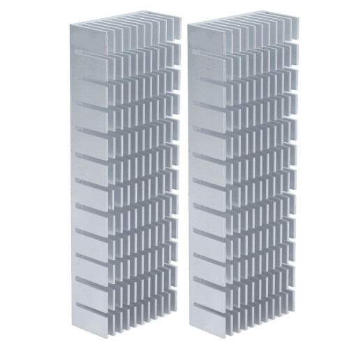 2Pcs Aluminium Kühlkörper Kühler Modul Schlitz 1