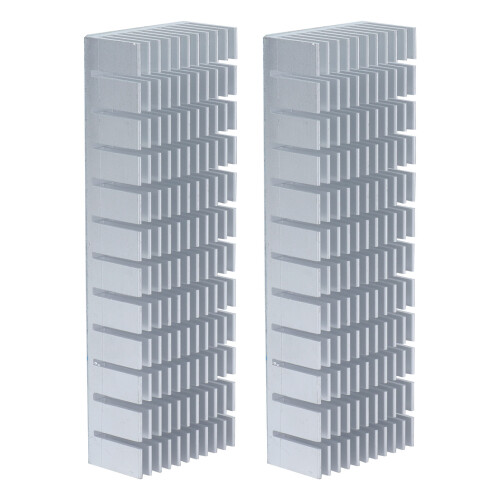 2Pcs Aluminium Kühlkörper Kühler Modul Schlitz 1