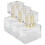 (Gold) 3pcs Glass Empty Perfume Bottle Refillable Spray Dispenser Gold 3