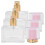 (Pink) 3pcs Glass Empty Perfume Bottle Refillable Spray Dispenser Gold 3