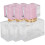 (Pink) 3pcs Glass Empty Perfume Bottle Refillable Spray Dispenser Gold 4