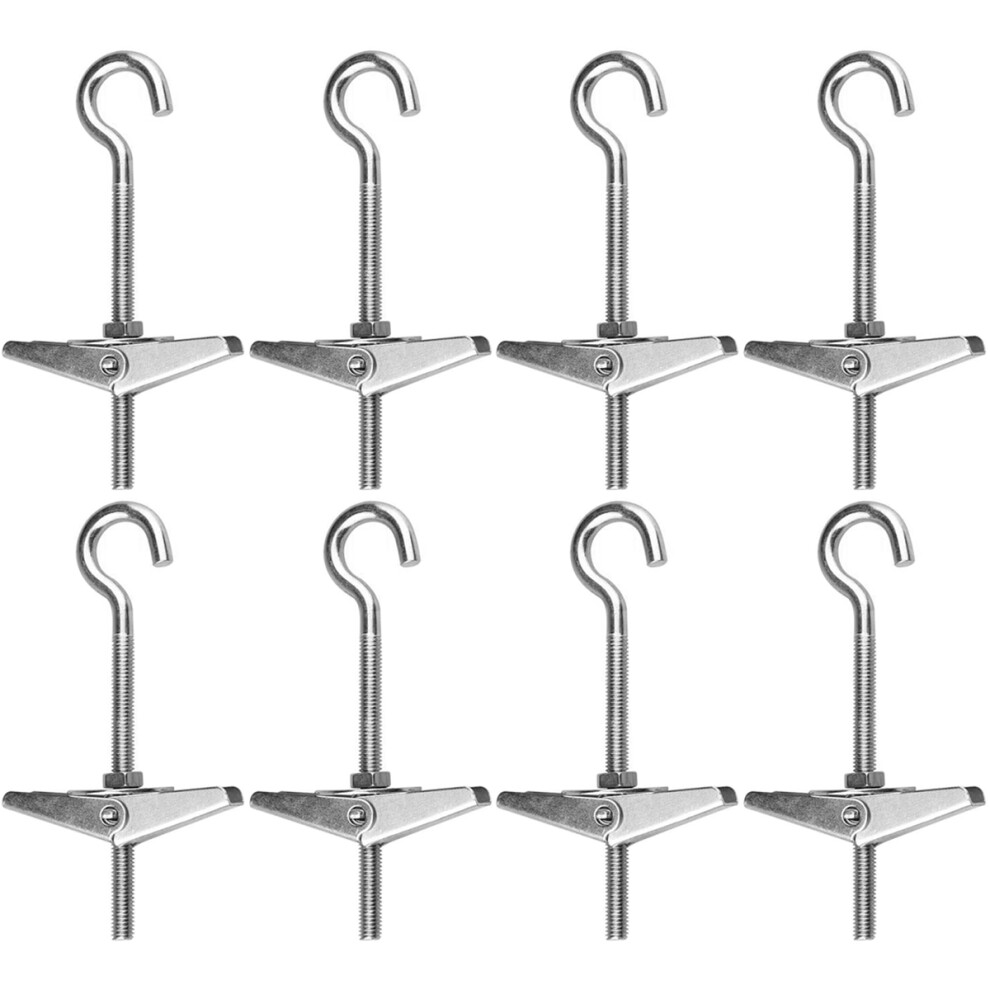 AFASOES Pack of 12 Spring Hinged Dowels M5 Hook Dowels Ceiling Galvanized Tilt Dowels with Hooks Cei-image-OPC-PMHCKXC-NEW