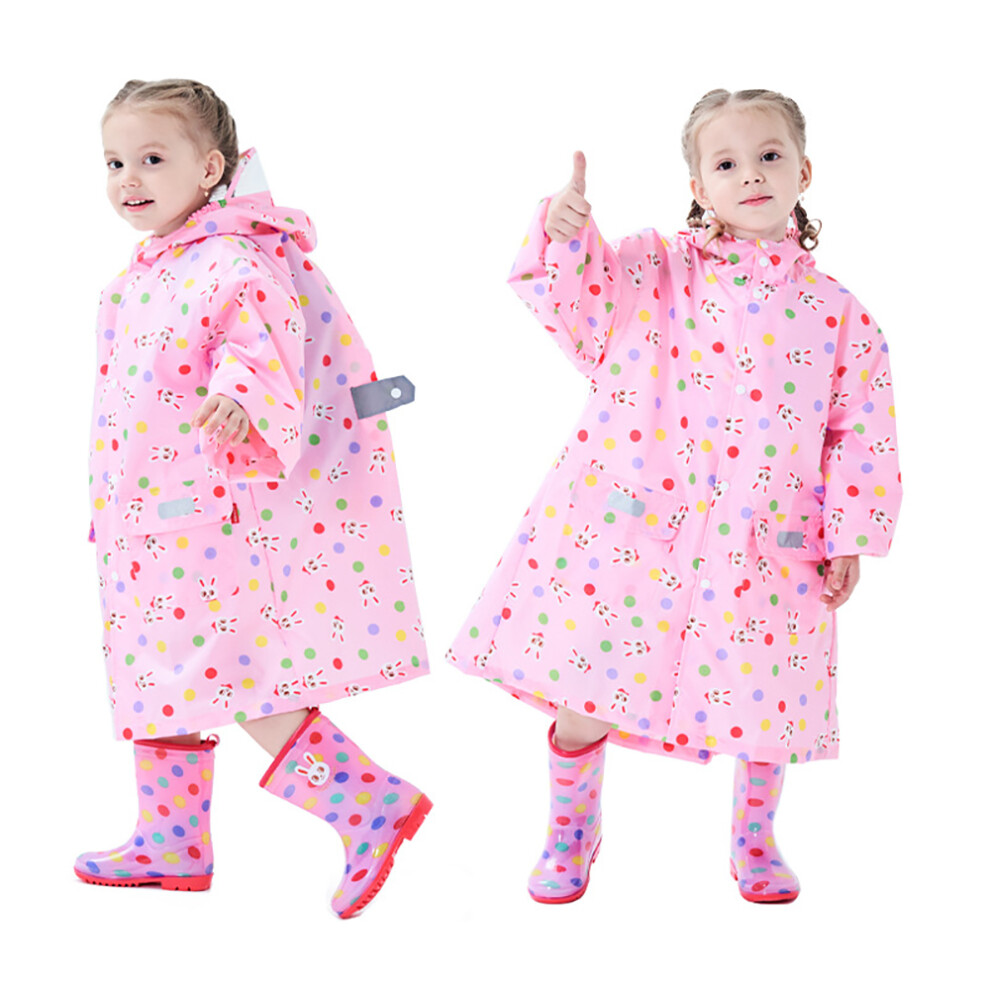 Children's Raincoat Girls Raincoat Boys Rain Poncho Raincoat Waterproof Breathable Overall Lightweig Pink 9183899239162