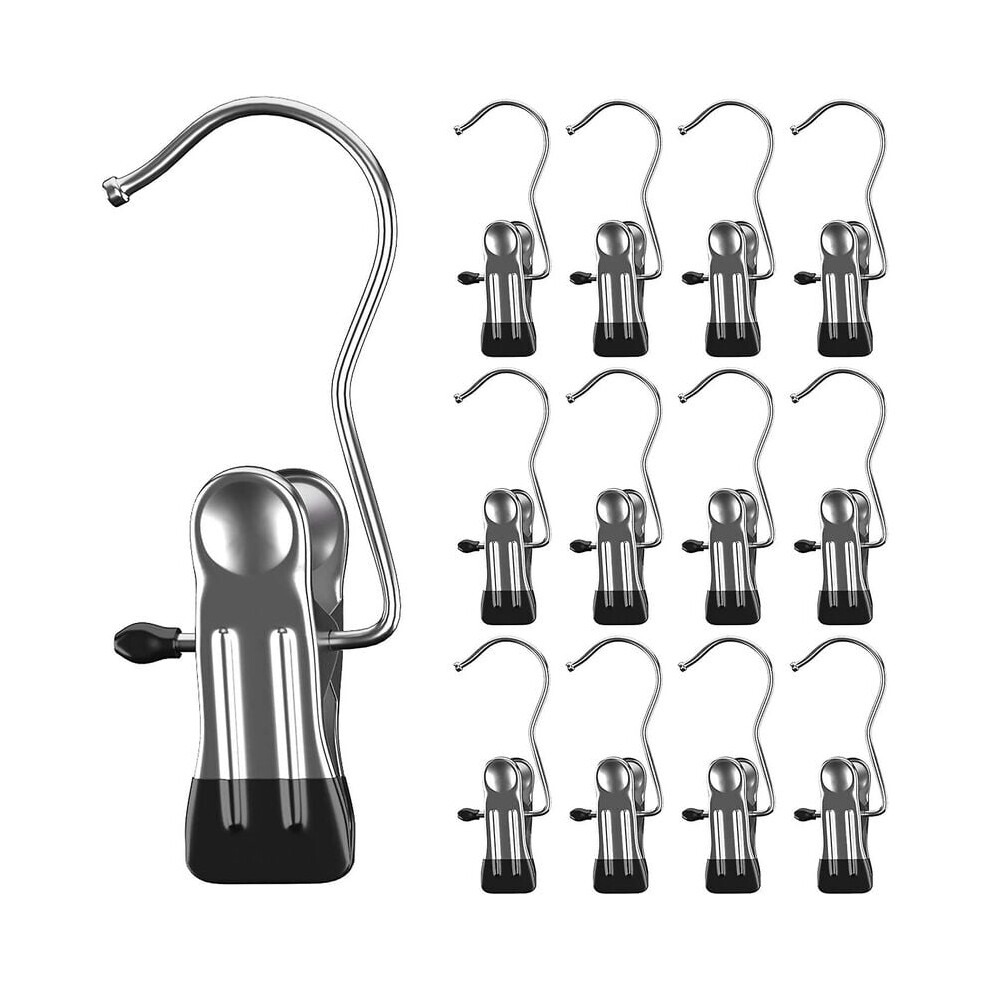 Towel Rack Laundry Hooks, Shoe Pegs, Portable Hanging Pins, Stainless Steel Closet Organizer Hangers 9183899239490