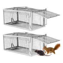 2 Pack Humane Rat Traps - Rodent Trap for Squirrel Mouse Rat Mice, Live Rat Traps Catch & Release fo