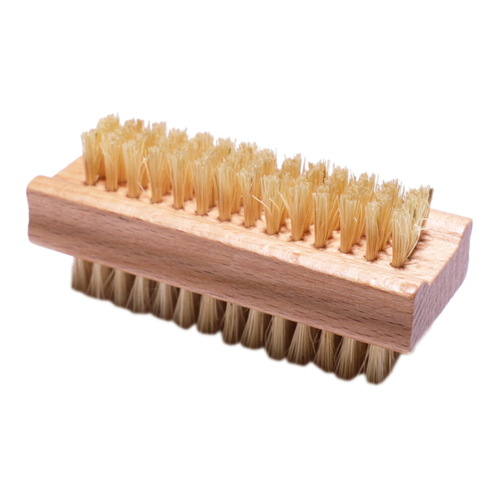 Bristle nail brush Beech sisal cleaning brush bamboo nail tools easy to use