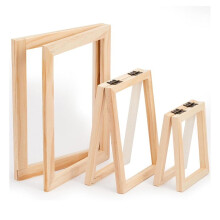 3 Pieces Paper Making Wooden Paper Making Mould Papermaking Screen Kit 3 Size Frame for DIY (A7, A6,