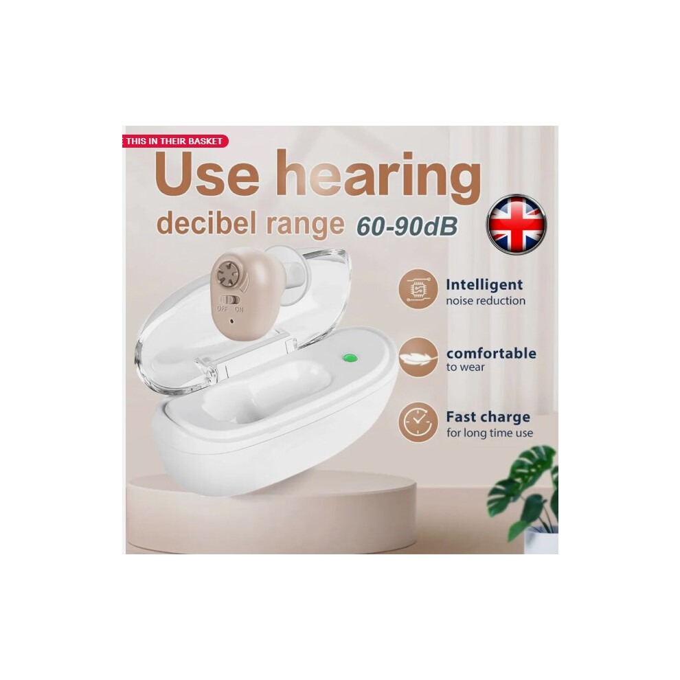Rechargeable Hearing Aid In-Ear Invisible Digital Enhancer Voice Sound Amplifier 9183899244630