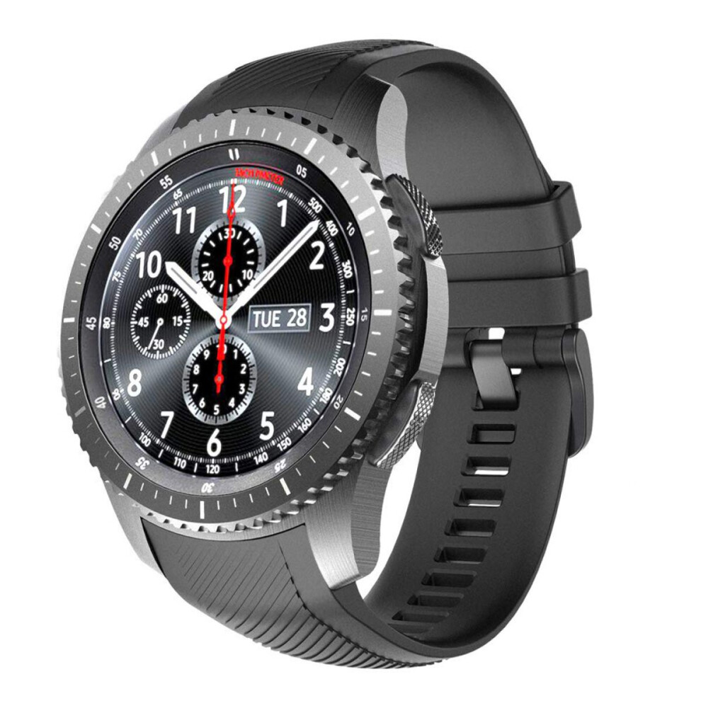 22Mm Silicone Replacement Watch Straps For Gear S3 Classic/S3 Frontier Black 9183899245361