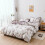 3Pcs Set Polyester Marbled Quilt Cover Pillowcase Bedding Set EU Double Size (Brown) 4