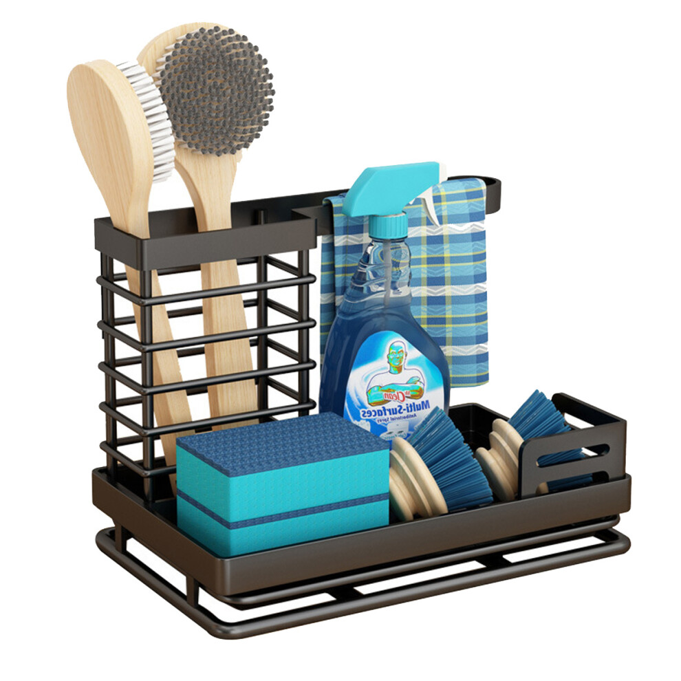 Kitchen Sink Caddy Organizer Sponge Holder For Kitchen Sink Organizer With Removable Drain Tray 9183899245378