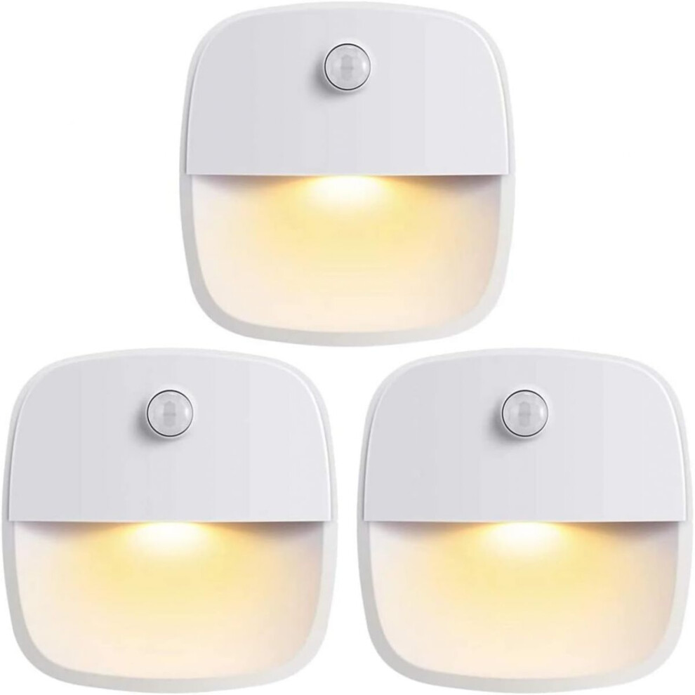 Motion Sensor Night - 3 Pack - Wireless Battery-Operated Led Cabinet And Stair Ing With Sensor Light