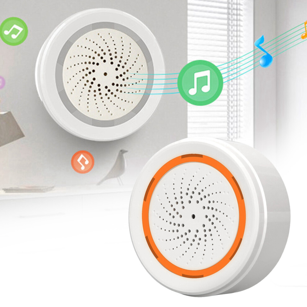 Wireless 90Db Siren Alarm With Light & Sound For Tuya App Controlled 4141356596901