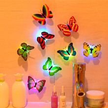 10 Pcs LED Butterfly Wall Stickers Lights Wall Stickers 3D House Decoration, Night Light