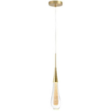 LED chandeliers, creative water droplet glass chandeliers, modern golden glass LED ceiling lights, warm light