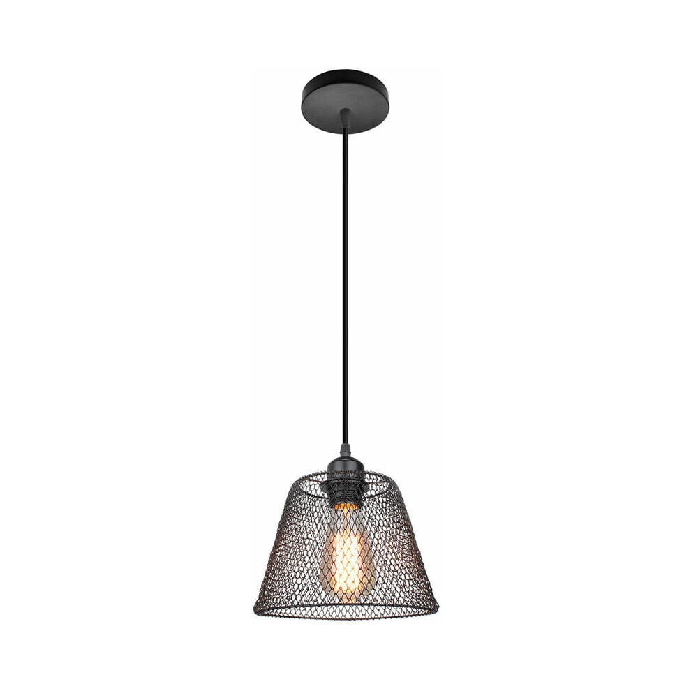 Industrial Chandelier Suspension Metal Cage E27 20cm for Bedroom Living Room Bar Black - Black-image-OPC-PMHCSM7-NEW