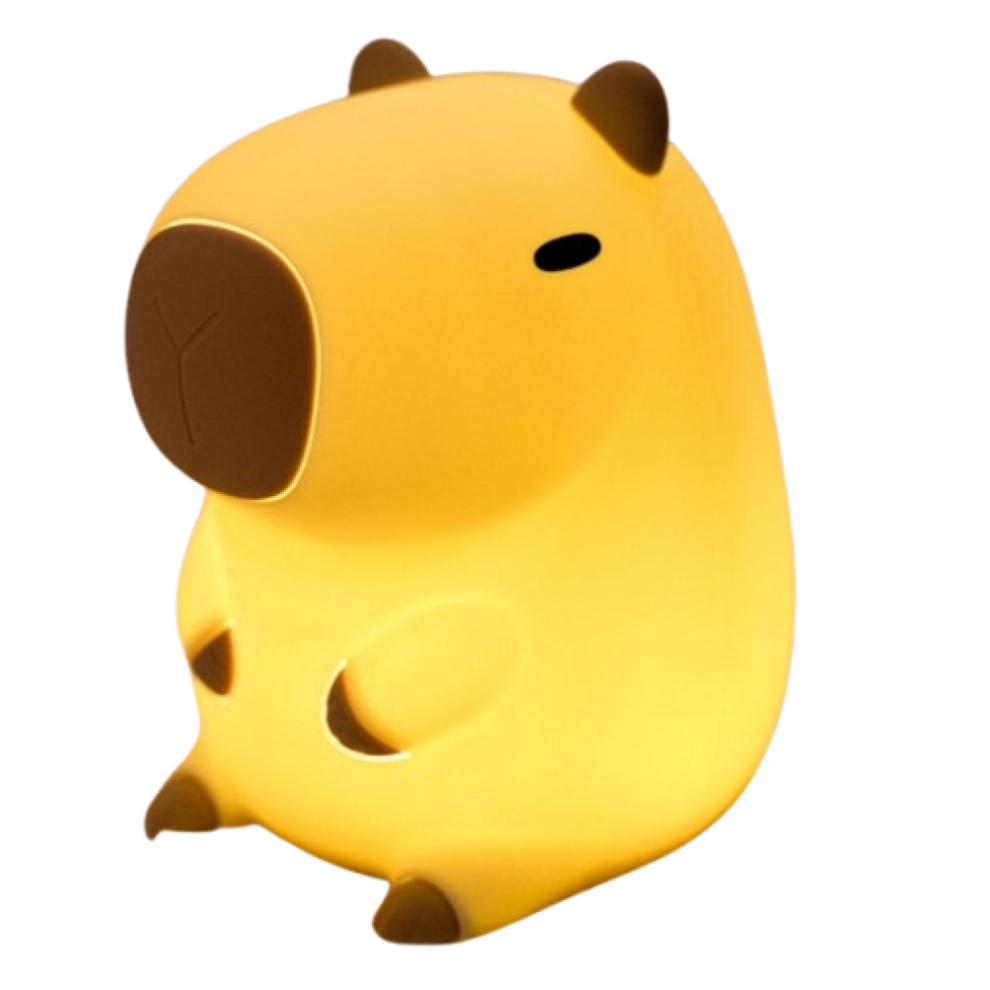 Capybara Night Light, Cute Animal Silicone Nursery Night Light Rechargeable Table Lamp Bedside Lamp