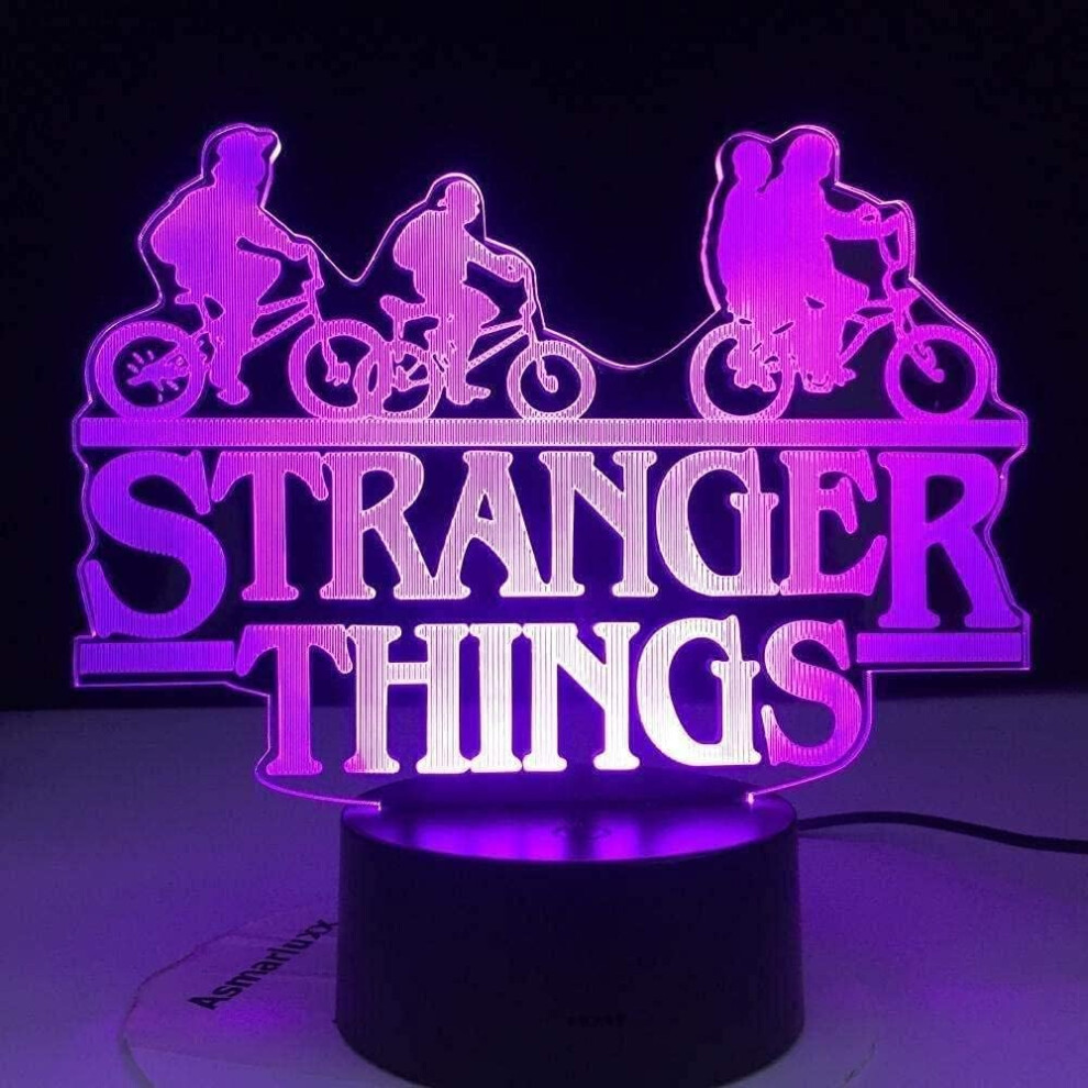 3D Illusion Lamp Stranger C Things Night Bedside Table Lamp 16 Color Changing Decoration New Y Light