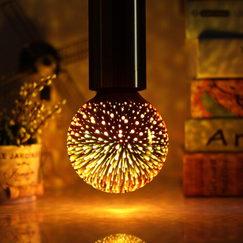 Classic Edison 3D light source with fireworks optics, LED light source, decorative light bulb, 2