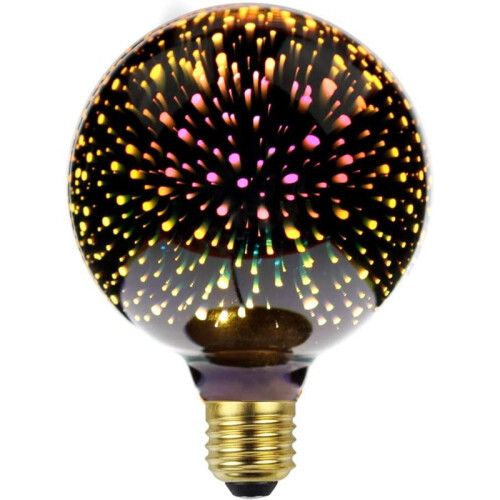 Classic Edison 3D light source with fireworks optics, LED light source, decorative light bulb, 1