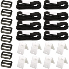 Swimming Pool Solar Cover Fixing Kit, 8 Solar Cover Straps, Kit With Universal Coil Straps For Solar