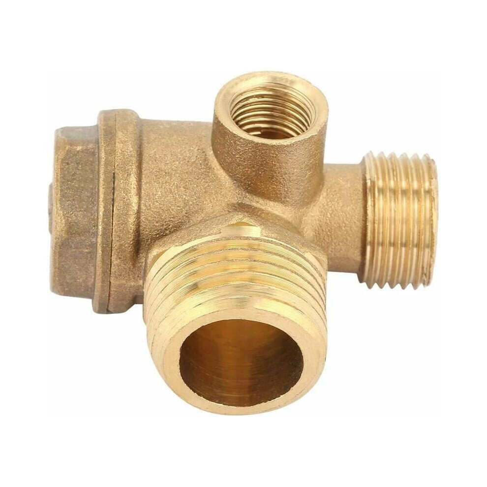 Compressor Check Valve,3 Way Thread Male Threaded Check Valve Air Compressor Check Valve Tube Fittin 9183899303078