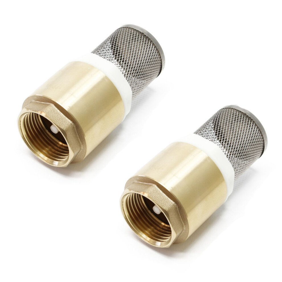 2 Piece Check Valve With Stainless Steel Suction Filter, 34Mm Threaded Copper Core Check Valve For P 9183899303207