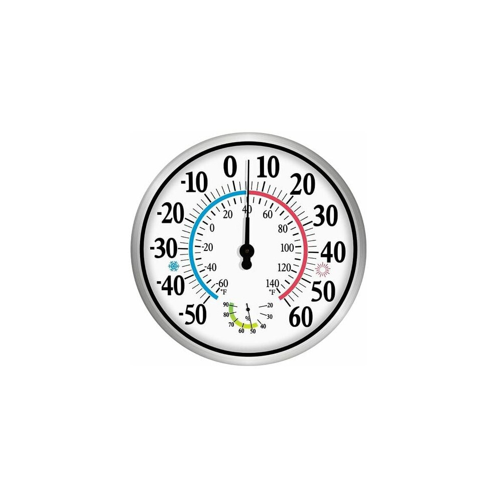12 Big Digits Outdoor Thermometer - 2 In 1 Wireless Indoor Outdoor Thermometer Hygrometer Thermomete 9183899303337