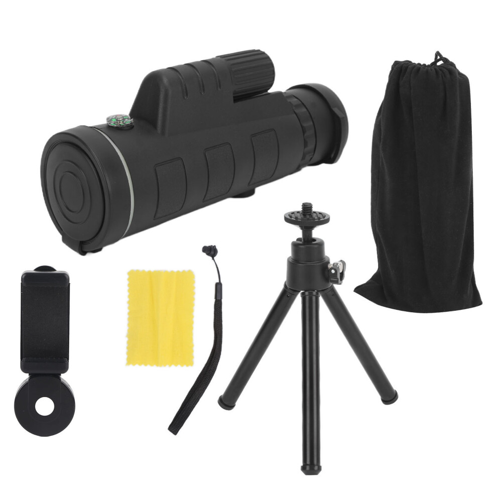 40X60 High Power Monocular Telescope With Smartphone Holder And Tripod Waterproof Monocular For Bird Silver 9183899304136