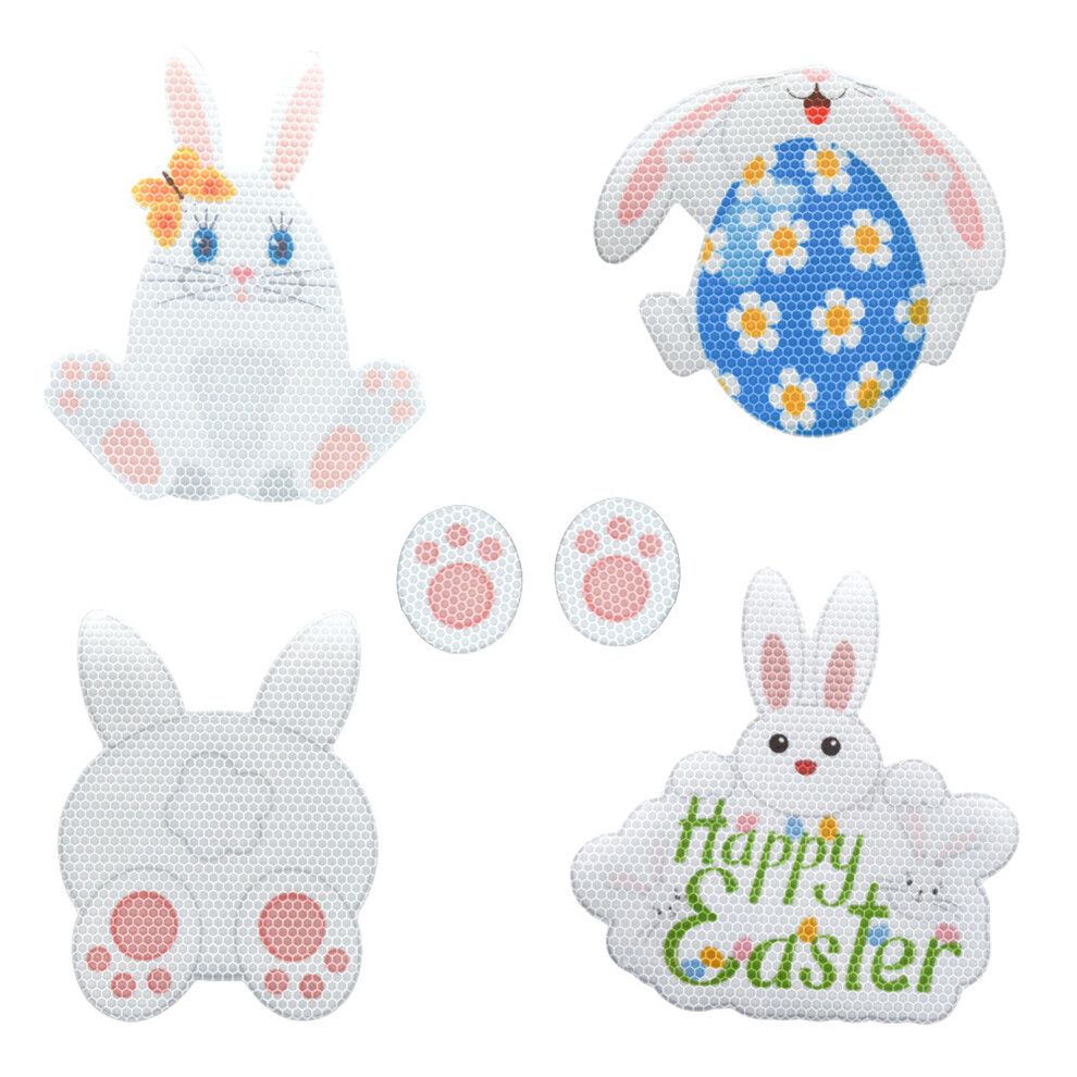 Easter Bunny Egg Flower Car Magnetic Reflective Car Sticker Garage Door Sticker Refrigerator Sticker 9183899307731