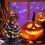 Lighted Ceramic Halloween Tree Tabletop Halloween Decoration Halloween Tree Pumpkin Light 6
