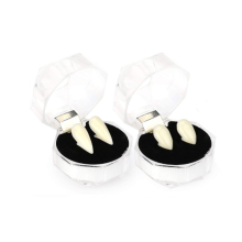 Vampire Teeth 2 Pairs of Vampire Teeth To Attach and Model Natural White - Perfect for Halloween