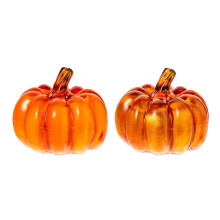 Decoration Pumpkin Decoration with LED Light, Pack of 2 Autumn Decoration Pumpkin Lantern, Autumn De