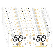 8 Glass Jar Table Decorations for 50th Birthday, Decoration for 50th Birthday Man Woman, 50 Years Ha