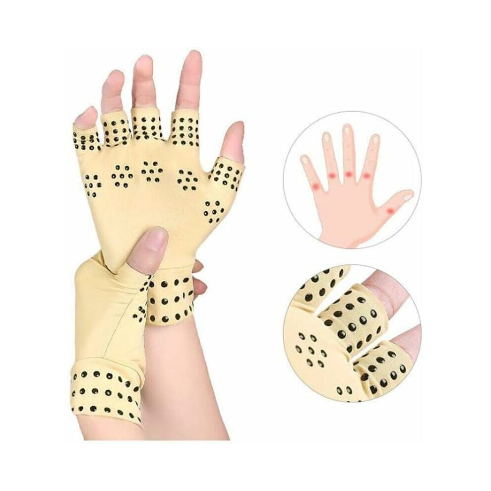 Arthritis Fingerless Gloves, 1 Pair Breathable Moisture Wicking Compression Gloves